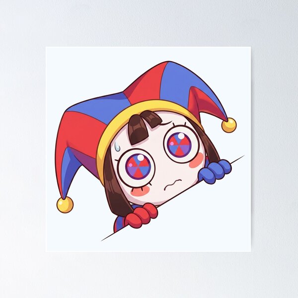 Item preview, Pomni Peek // The Amazing Digital Circus Sticker designed and sold by Astraphyllia.