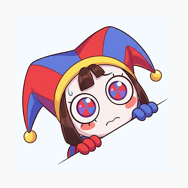 Item preview, Pomni Peek // The Amazing Digital Circus Sticker designed and sold by Astraphyllia.