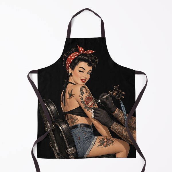Item preview, Vintage Pin-Up Tattoo Girl – Retro Ink Culture Art Shirt designed and sold by ThreadTheory976.