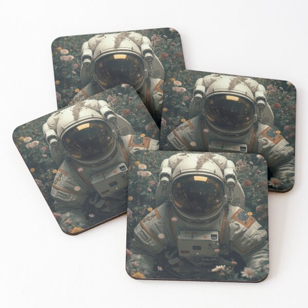 Item preview, Astronaut Enjoys In A Galaxy Garden Blossom Delights designed and sold by GrinGalore.