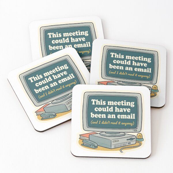 Item preview, Retro Desktop Office Humor | This Meeting Could Have Been An Email | Funny Tech Meme designed and sold by SergioMiklos.