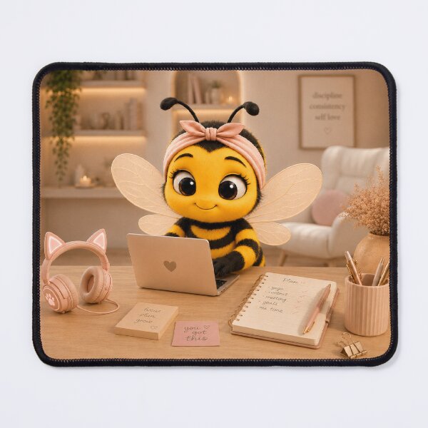 Item preview, Cozy Study Bee Aesthetic | Cute 3D Desk Decor designed and sold by IRYNASHOP.