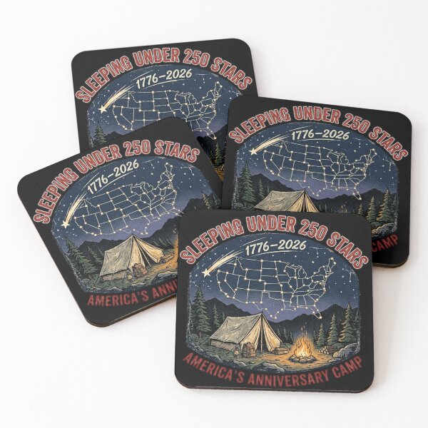 Item preview, America 250th Anniversary Camping Vintage USA Map 1776-2026 designed and sold by CF_VintageDesign.