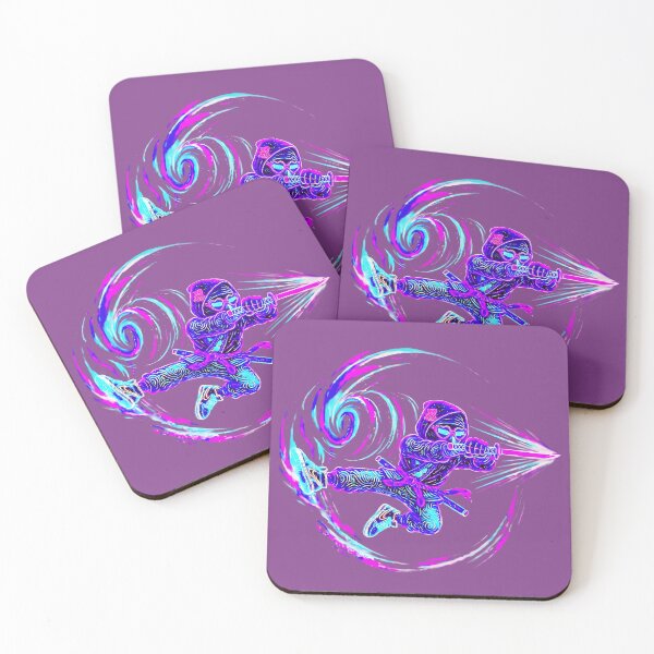 Item preview, Neon Ninja Stickers – Glow Art Designs designed and sold by Cyber-ART-Studio.