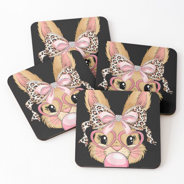 Item preview, Cute Bunny Rabbit Face Leopard Glasses Girl Happy Easter Day designed and sold by hangoxinhxan.