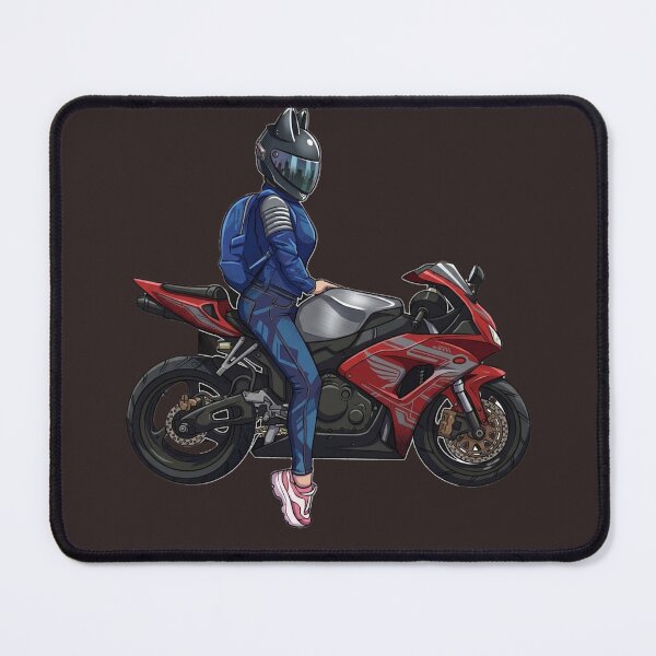 Item preview, Cyberpunk Moto Girl - Neko Helmet Rider designed and sold by BikerGirl02.