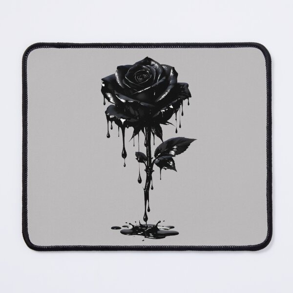 Item preview, Noir Rose | Gothic Ink Drip Illustration & Chiaroscuro Black Rose Graphic designed and sold by Studio77-Gothic.