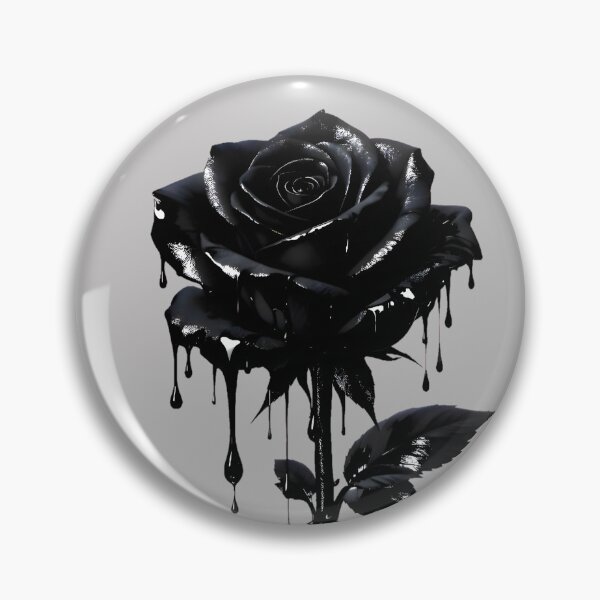 Item preview, Noir Rose | Gothic Ink Drip Illustration & Chiaroscuro Black Rose Graphic designed and sold by Studio77-Gothic.