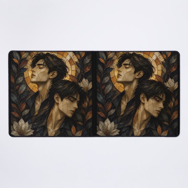 Item preview, Celestial Duo: Intricate Stained Glass Soulmates designed and sold by Soluna Studio.