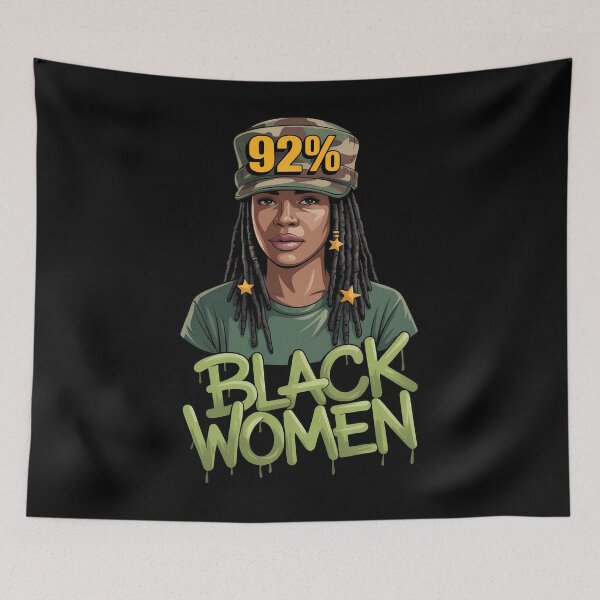 Item preview, 92% Black Women 92 Percent Melanin Queen Afro Pride designed and sold by sailorjessiArt.