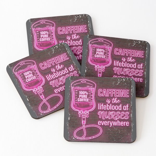 Item preview, Neon Coffee IV Drip Nurse Caffeine Lifeblood designed and sold by rygenr8.