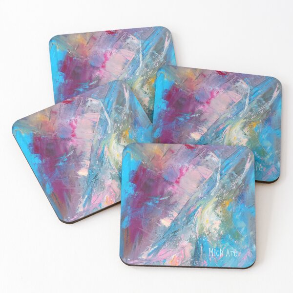 Item preview, Apocalypse: abstract artwork in turquoise blue designed and sold by Mich-Art-Print.