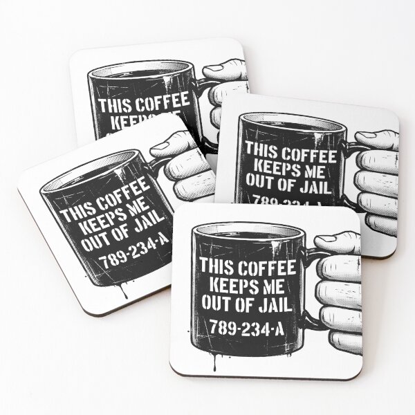 Item preview, Grungy Coffee Mugshot Keeps Me Out of Jail designed and sold by ryanguas.