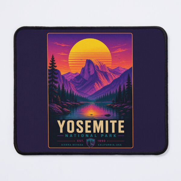 Item preview, Yosemite National Park Retro Sunset – Vintage Nature Travel Shirt designed and sold by ThreadTheory976.
