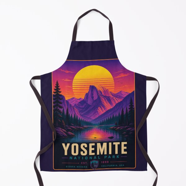 Item preview, Yosemite National Park Retro Sunset – Vintage Nature Travel Shirt designed and sold by ThreadTheory976.