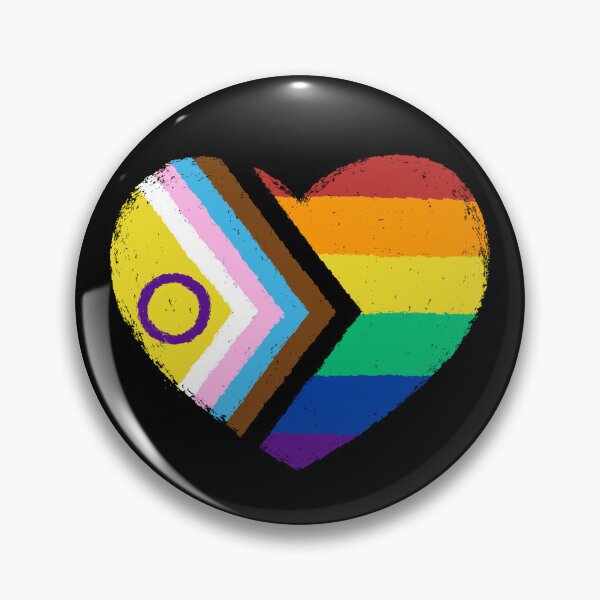 Item preview, Progress Pride Flag Heart designed and sold by xMorfina.
