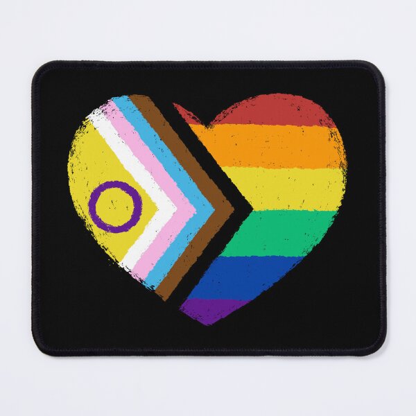 Item preview, Progress Pride Flag Heart designed and sold by xMorfina.