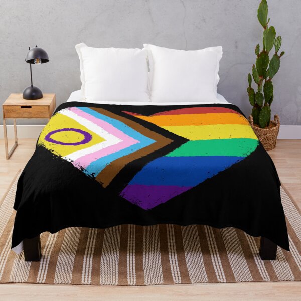 Item preview, Progress Pride Flag Heart designed and sold by xMorfina.