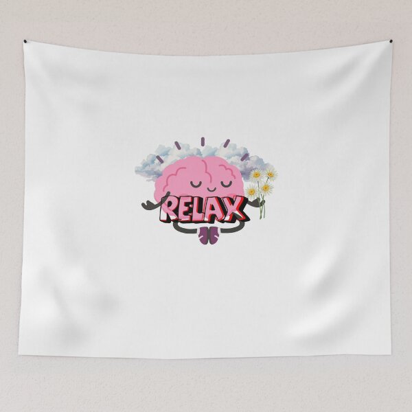 Item preview, Relax Brain Design ,Cute Mental Health Aesthetic Artwork designed and sold by Palette-Vibes.