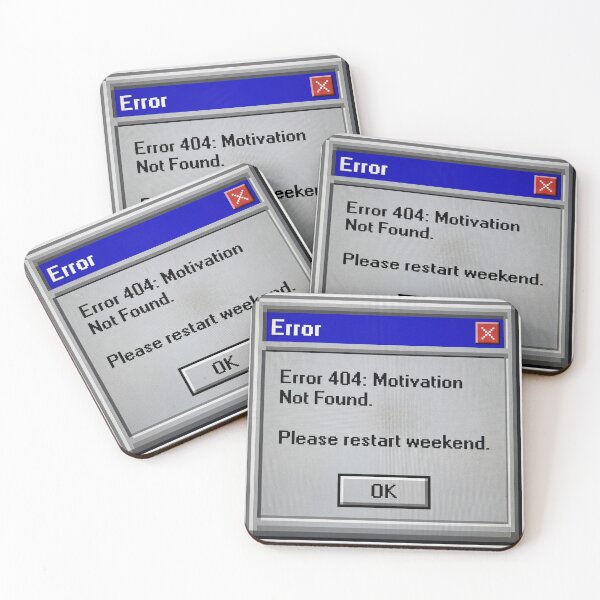 Item preview, Windows 95 Error 404 Motivation Not Found UI designed and sold by ryanguas.