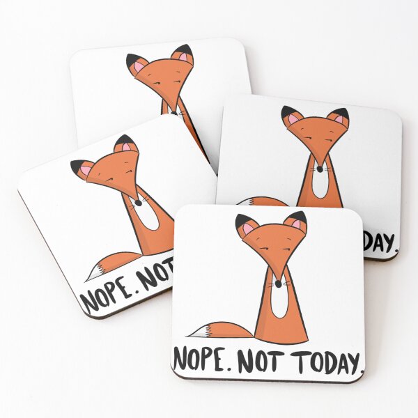 Item preview, Funny Sarcastic Fox Nope Not Today Introvert designed and sold by DesignFreakArt.