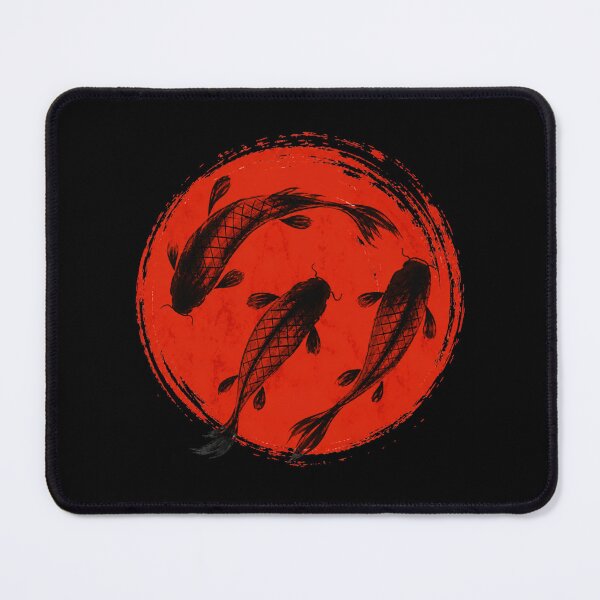 Item preview, Japanese Koi Circle Ink Brush Art – Minimalist Zen Fish Design Japan Flag designed and sold by TheTrendsDesk.