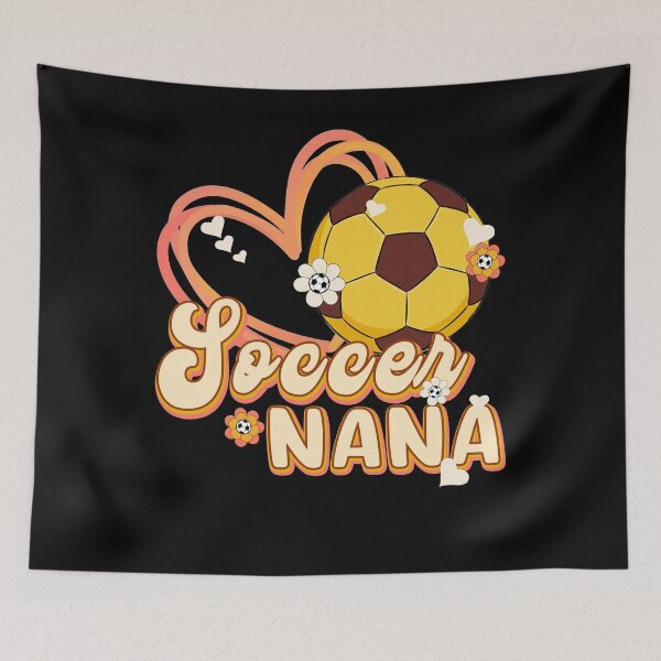Item preview, Retro Floral Soccer Nana Graphic Tee designed and sold by LarryMBrown.