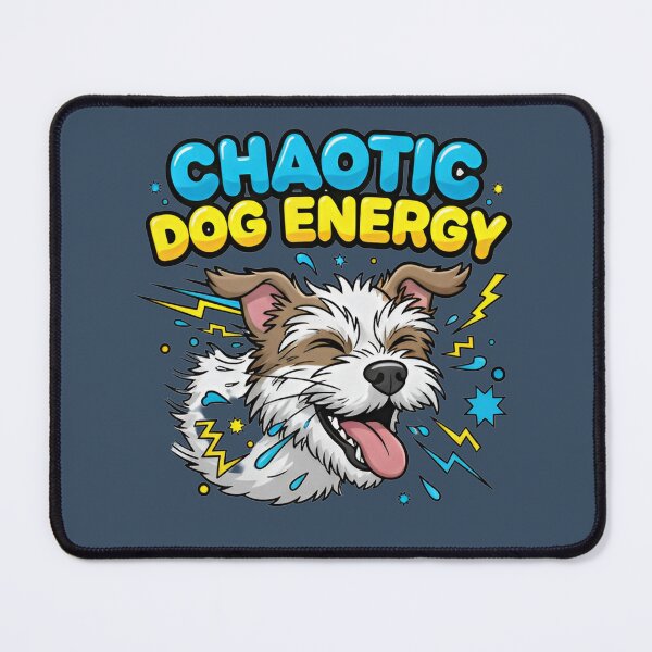 Item preview, Chaotic Dog Energy Funny Dog Meme Sticker & T-Shirt designed and sold by ZyxDes.