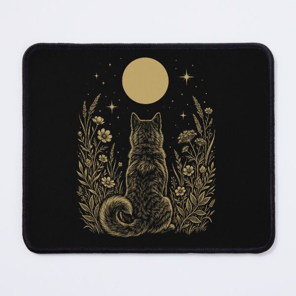 Item preview, Kai Ken Moon Night Flower Minimalist Boho Dog Lover designed and sold by DoodleTortle.