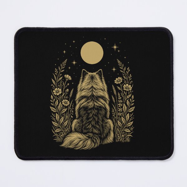 Item preview, Keeshond Moon Night Flower Minimalist Boho Dog Lover designed and sold by DoodleTortle.