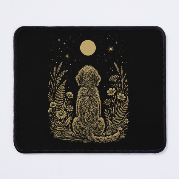 Item preview, Labradoodle Moon Night Flower Minimalist Boho Dog Lover designed and sold by DoodleTortle.