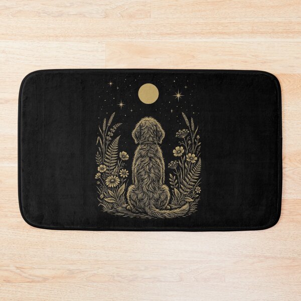 Item preview, Labradoodle Moon Night Flower Minimalist Boho Dog Lover designed and sold by DoodleTortle.