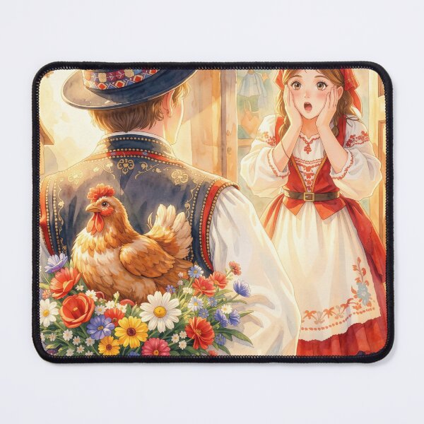Item preview, Adorable Chicken and Flowers for Her designed and sold by M-Y-A-R-T-.