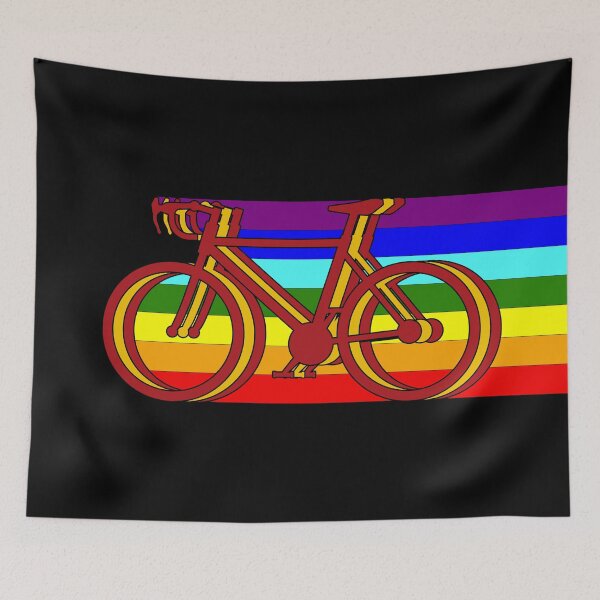 Item preview, colorful cycling bike with spanish flag colors – travel inspired rainbow harmony design designed and sold by rikyfreestyle.