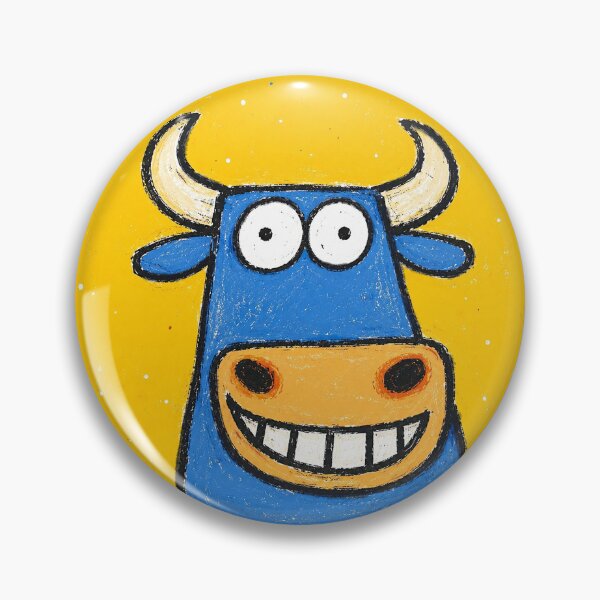 Item preview, Crazy Happy Buffalo — Colorful Cartoon Animal Illustration designed and sold by 516 Studio.