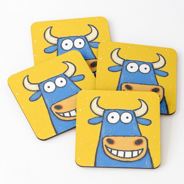 Item preview, Crazy Happy Buffalo — Colorful Cartoon Animal Illustration designed and sold by 516 Studio.
