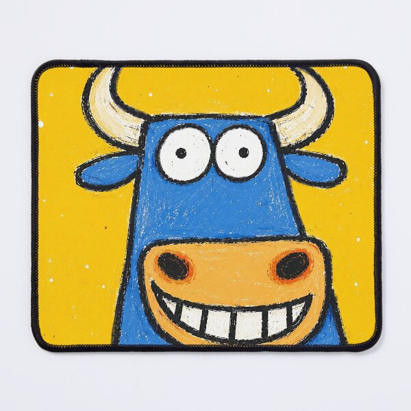 Item preview, Crazy Happy Buffalo — Colorful Cartoon Animal Illustration designed and sold by 516 Studio.
