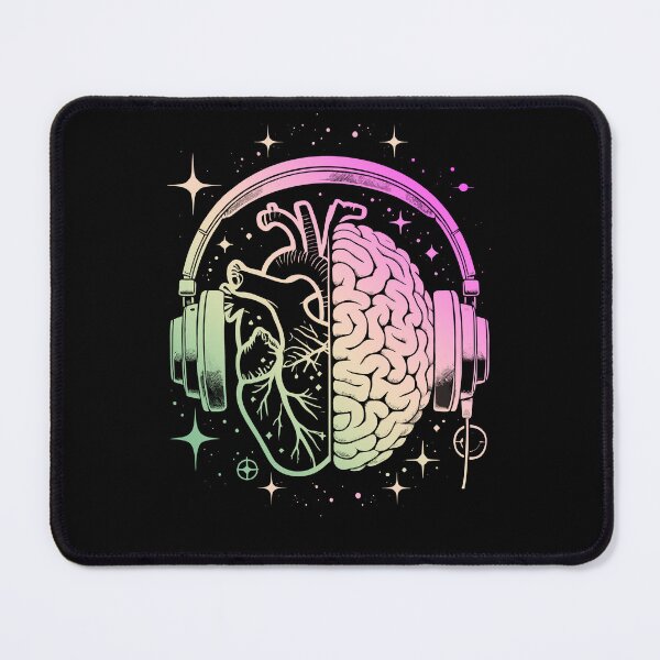 Item preview, The Anatomy of Sound | Brain & Heart Headphones Neon designed and sold by FernaRoje.