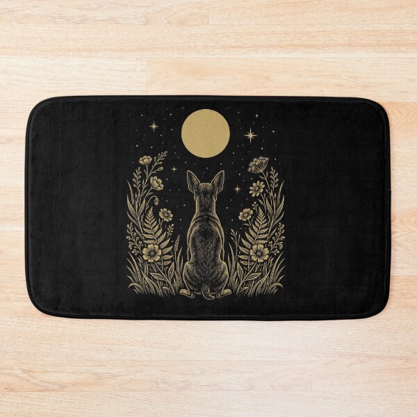 Item preview, Miniature Pinscher Moon Night Flower Minimalist Boho Dog Lover designed and sold by DoodleTortle.