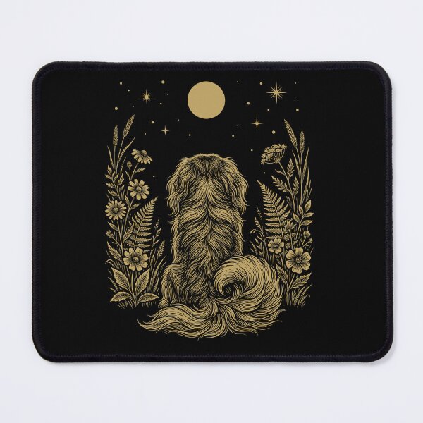Item preview, Pekingese Moon Night Flower Minimalist Boho Dog Lover designed and sold by DoodleTortle.