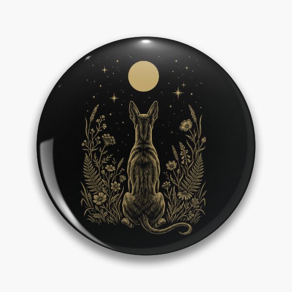 Item preview, Pharaoh Hound Moon Night Flower Minimalist Boho Dog Lover designed and sold by DoodleTortle.
