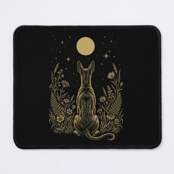 Item preview, Pharaoh Hound Moon Night Flower Minimalist Boho Dog Lover designed and sold by DoodleTortle.