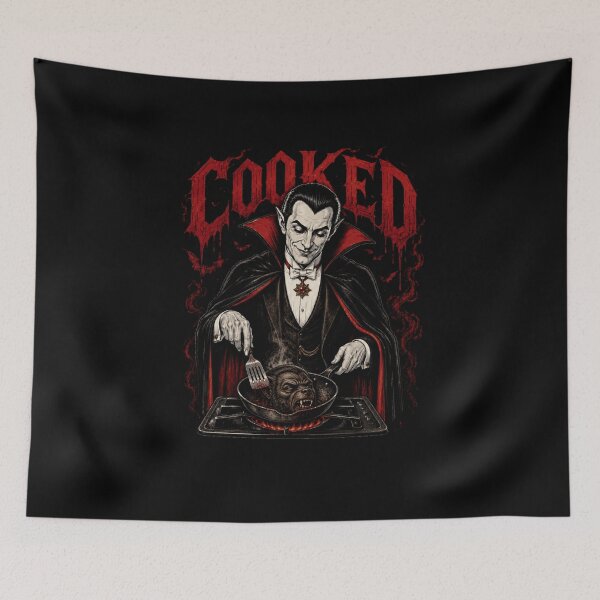 Item preview, Cooked – Dracula vs Wolfman Gothic Horror Shirt designed and sold by ThreadTheory976.
