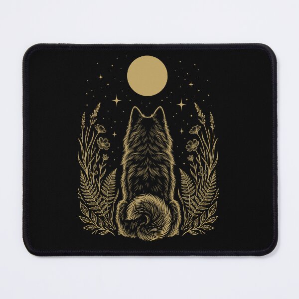 Item preview, Pomsky Moon Night Flower Minimalist Boho Dog Lover designed and sold by DoodleTortle.