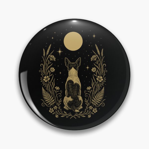 Item preview, Rat Terrier Moon Night Flower Minimalist Boho Dog Lover designed and sold by DoodleTortle.