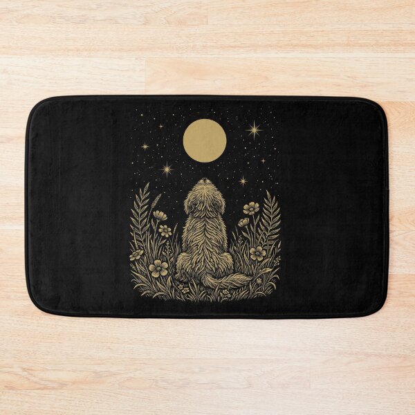 Item preview, Puli Moon Night Flower Minimalist Boho Dog Lover designed and sold by DoodleTortle.