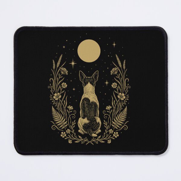 Item preview, Rat Terrier Moon Night Flower Minimalist Boho Dog Lover designed and sold by DoodleTortle.