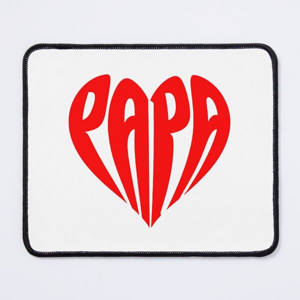 Item preview, Papa Heart Typography - Red Aesthetic Papa Gift designed and sold by EchoPrint Co..