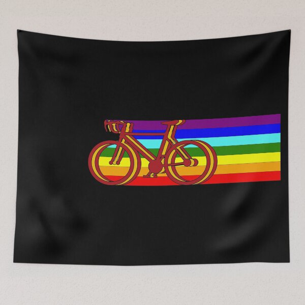 Item preview, colorful cycling bike with spanish flag colors – travel inspired rainbow harmony design designed and sold by rikyfreestyle.