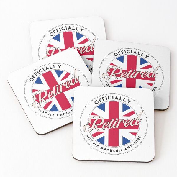 Item preview, Officially Funny Retired Union Jack Flag Gift UK designed and sold by TeeArtWorld.
